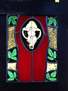 STAINED GLASS SKULL